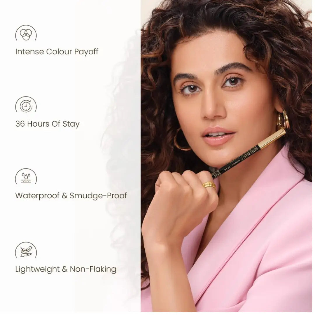 Swiss Beauty Bold & Black Kajal 24Hours Wear, Eye Makeup, Black, 1.2G