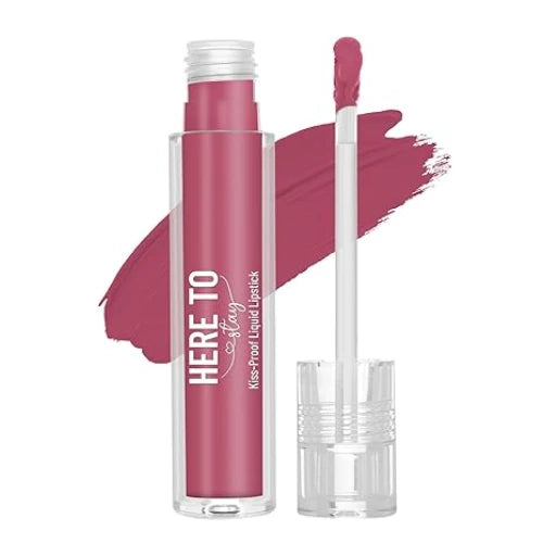 Swiss Beauty Select Here To Stay Liquid Matte Lipstick with Kiss-Proof Formula | Infused with Vitamin E | Non-Transfer, Smudgeproof | 12-18 Hrs Stay | Shade - Shocking Pink, 3ml |