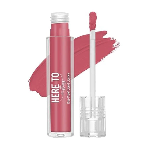 Swiss Beauty Select Here To Stay Liquid Matte Lipstick with Kiss-Proof Formula | Infused with Vitamin E | Non-Transfer, Smudgeproof | 12-18 Hrs Stay | Shade - Shocking Pink, 3ml |