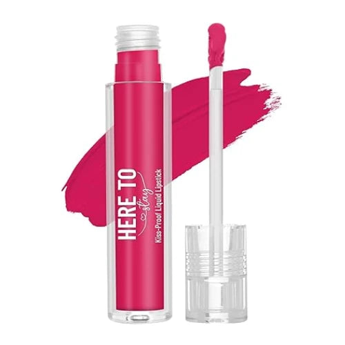 Swiss Beauty Select Here To Stay Liquid Matte Lipstick with Kiss-Proof Formula | Infused with Vitamin E | Non-Transfer, Smudgeproof | 12-18 Hrs Stay | Shade - Shocking Pink, 3ml |