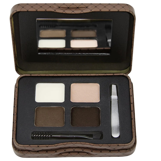 L.A. Girl Inspiring Brow Kit – Dark | Eyebrow Powder, Wax, Spoolie, Tweezer & Brush | Complete Eyebrow Shaping & Filling Kit | For Dark Hair & Indian Skin Tones