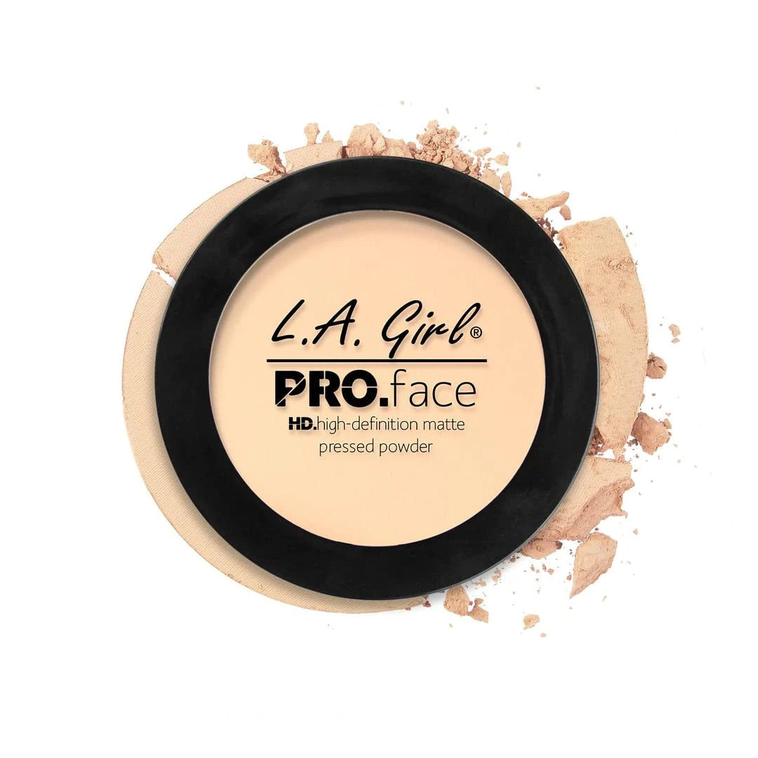L.A. Girl HD Pro Face Pressed Powder – creamy natural | Compact Powder for Light Skin | Matte Finish with Oil Control | Lightweight, Buildable Coverage | Daily Use Makeup | 7g