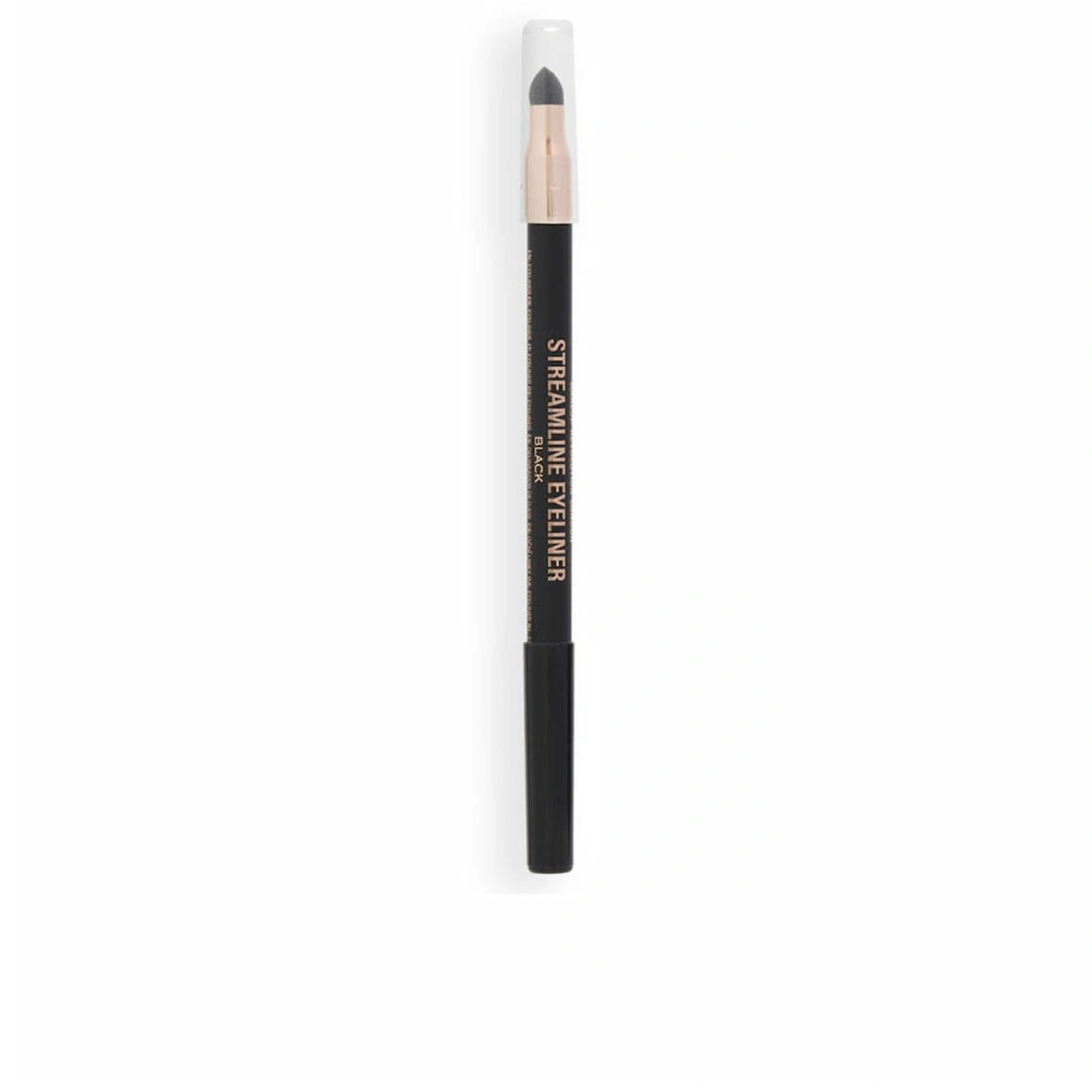 Makeup Revolution London – Streamline Waterline Eyeliner Pencil – Black | Ultra Creamy & Pigmented Texture | Smooth & Buttery Application | Built-in Smudger for Smokey Looks | 1.3g
