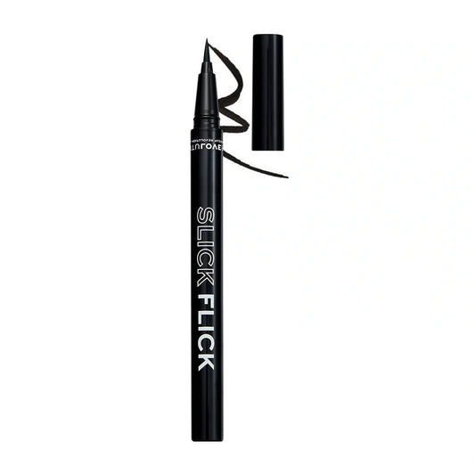 Relove by Revolution Slick Flick Liquid Eyeliner – Jet Black | Precision Felt Tip for Flicks & Wings | Smudge‑Resistant, Long-Lasting Ink | All-Day Wear