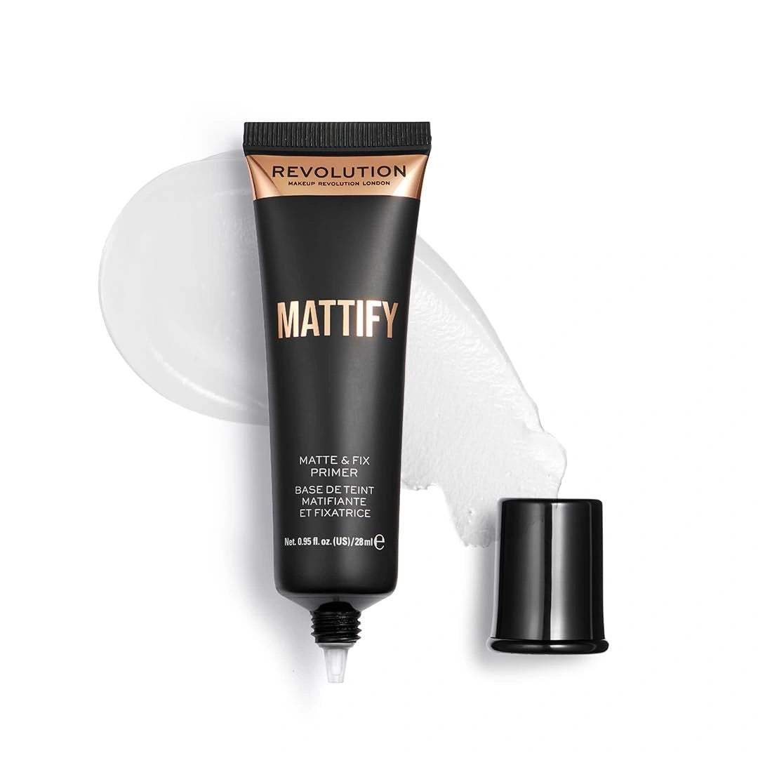 Revolution Pore Blur Primer Perfect Matte Face Primer, Peach, Makeup Primer for Poreless Smooth Long Lasting Makeup - Waterproof Brightening Makeup Base (Off White)