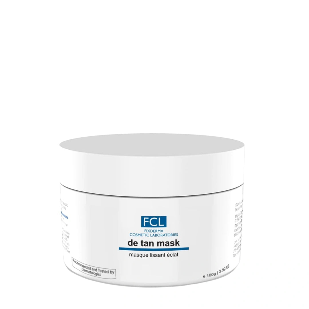 FIXDERMA FCL De Tan Mask For Tanning & Dark Skin | Cleans Pores | Removes Blackheads | Improves Skin Tone & Texture | Suits Oily | Non-Comedogenic | Paraben Free- 100Gm