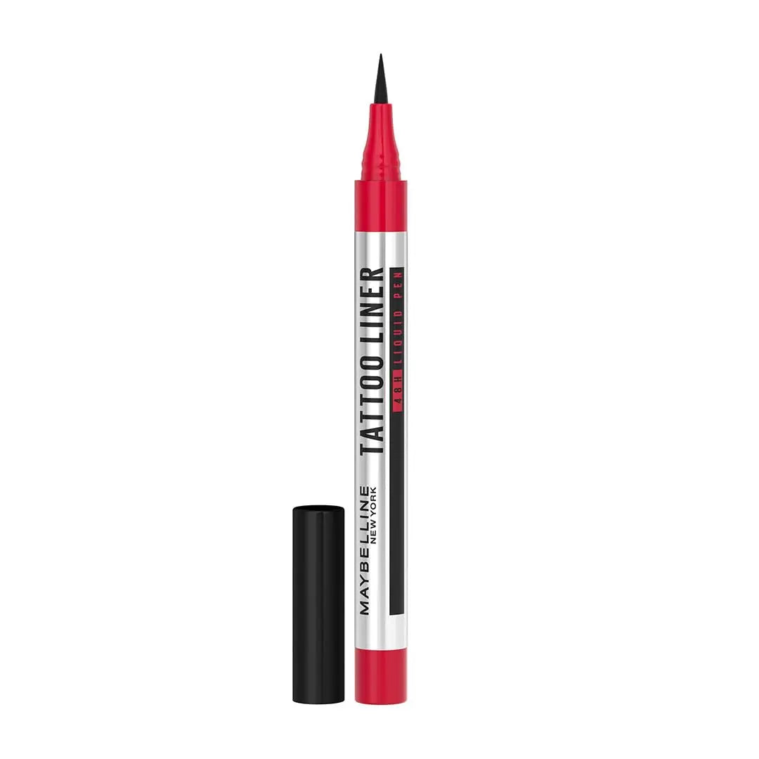 Maybelline New York Tattoo 48H Liquid Pen EyeLiner, Black Long Lasting Smudge Proof Eyeliner, Waterproof Eyeliner