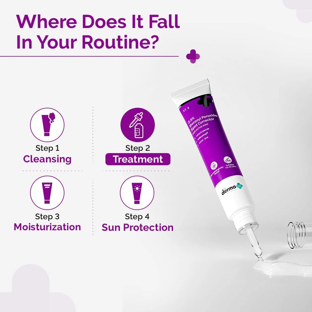 The Derma Co. 2.5% Benzoyl Peroxide Spot Corrector (15g) - Deals999