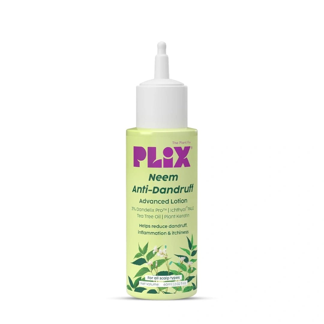 The Plant Fix Plix Neem Anti - Dandruff Advanced Lotion | Reduce Dandruff, Itching & Irritation | With Dandelix Pro & Ichthyol PALE | Paraben & Sulphate Free | Unisex (60ml) - Deals999