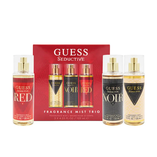 GUESS Seductive Fragrance Mist Trio Gift Set (3 x 4.25 Fl. Oz.) - Seductive, Seductive Noir, and Seductive Red