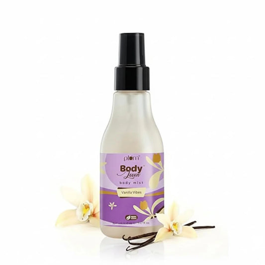 Plum BodyLovin' Vanilla Vibes Body Mist | Long Lasting Vanilla Fragrance for Women with Warm & Cozy Vanila Scent | High On Fun | Travel Friendly Perfume Body Spray | 150ml