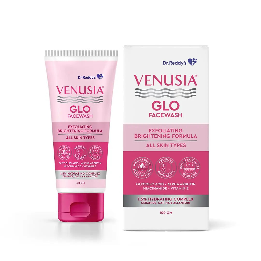 Dr. Reddy's Venusia Glo Facewash | Exfoliating & Brightening Formula 100g