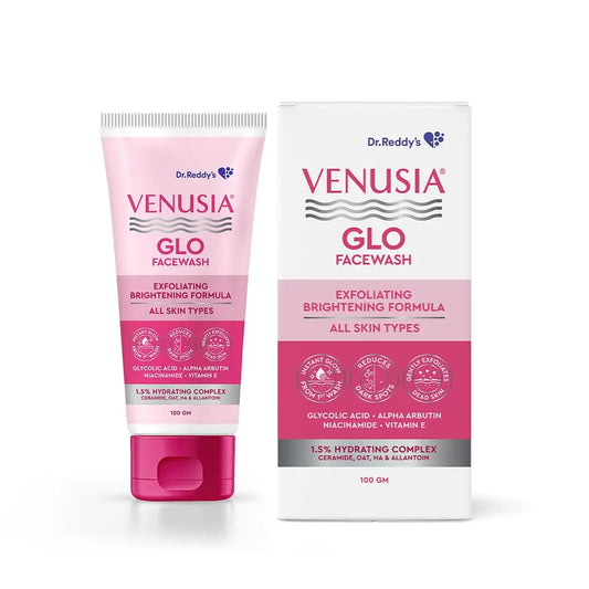 Dr. Reddy's Venusia Glo Facewash | Exfoliating & Brightening Formula 100g