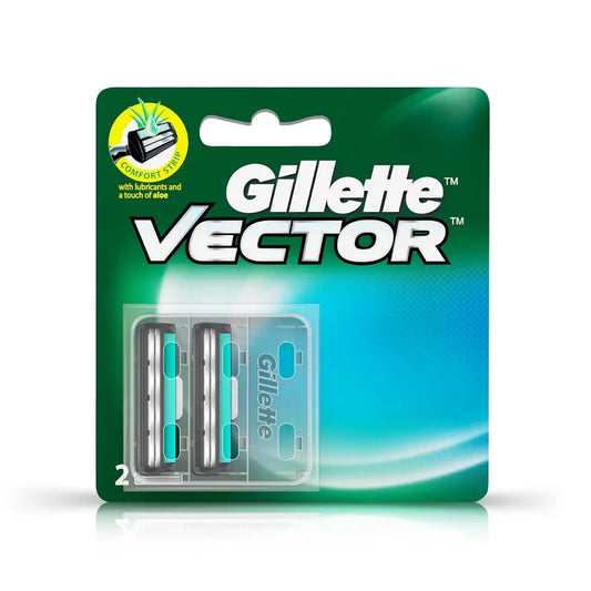 Gillette Vector plus Manual Shaving Razor Blades - 2 Cartridge