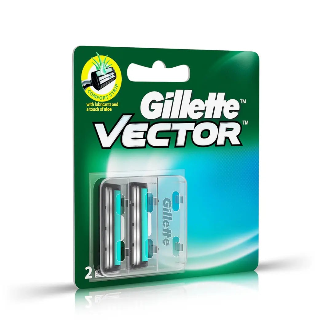 Gillette Vector plus Manual Shaving Razor Blades - 2 Cartridge