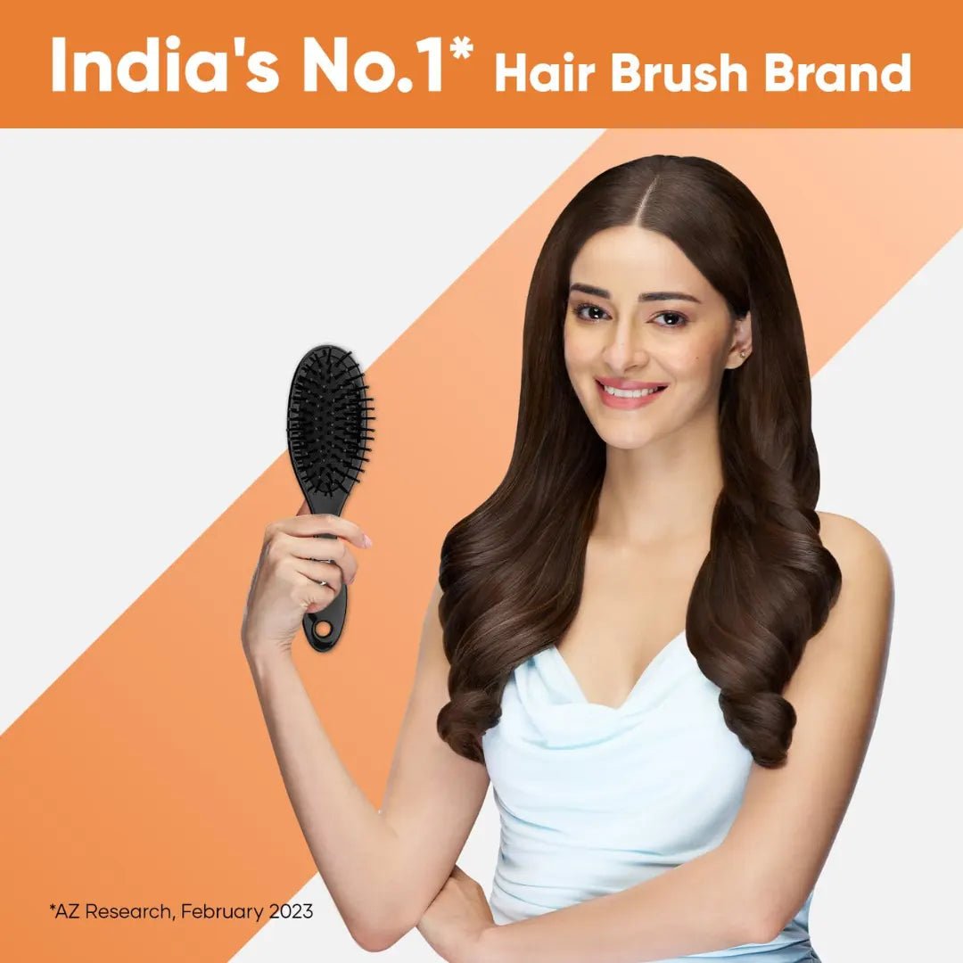 Vega Compact Paddle Hair Brush with Mirror for Men & Women | Mini Hair Brush | Travel Hair Brush for Detangling & Styling | Portable Tangle - Free Hair Brush & Comb for Smooth Hair | (R3 - CB) - Deals999