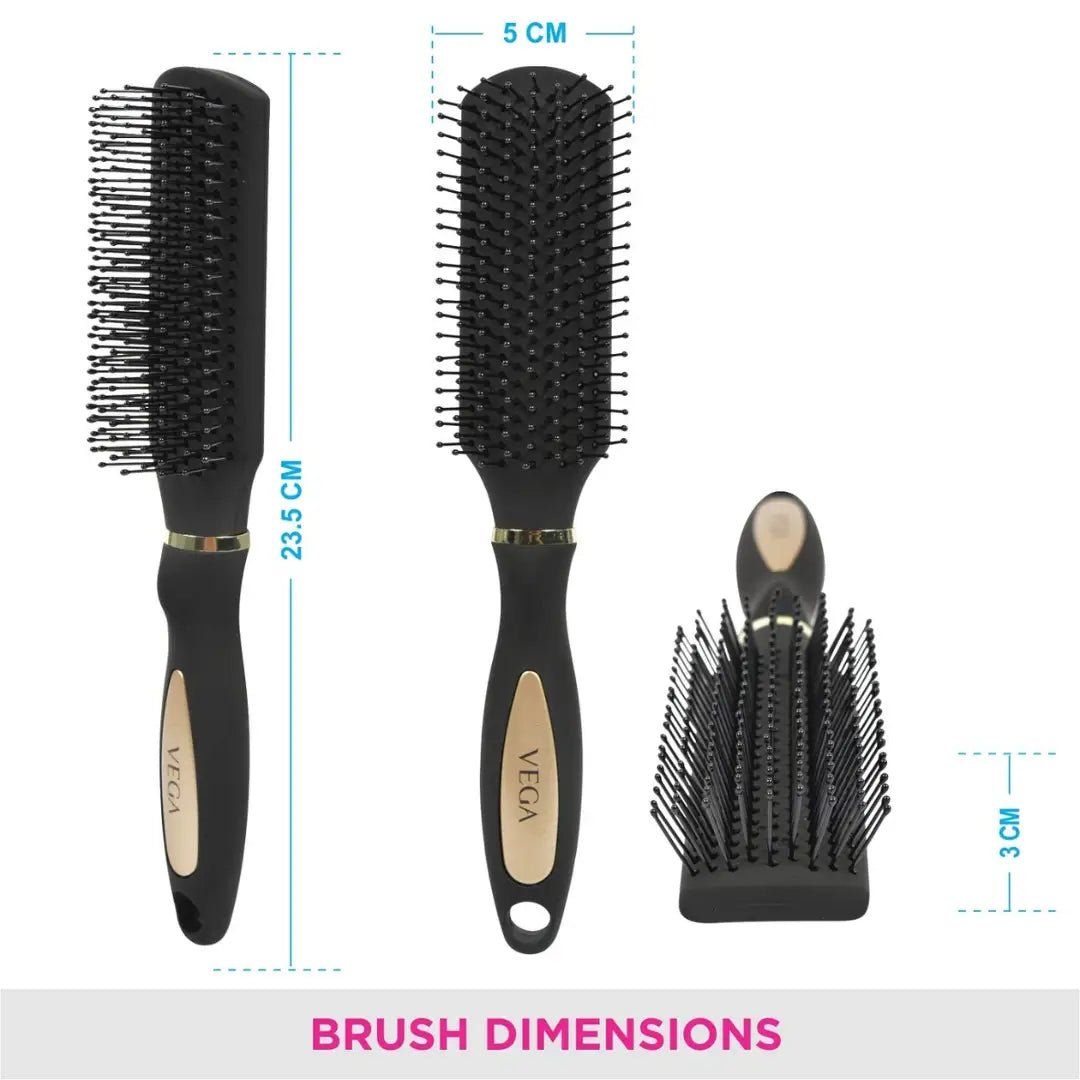 Vega Flat Hair Brush (India's No. 1* Hair Brush Brand) For Men & Women (R9 - FB) - Deals999