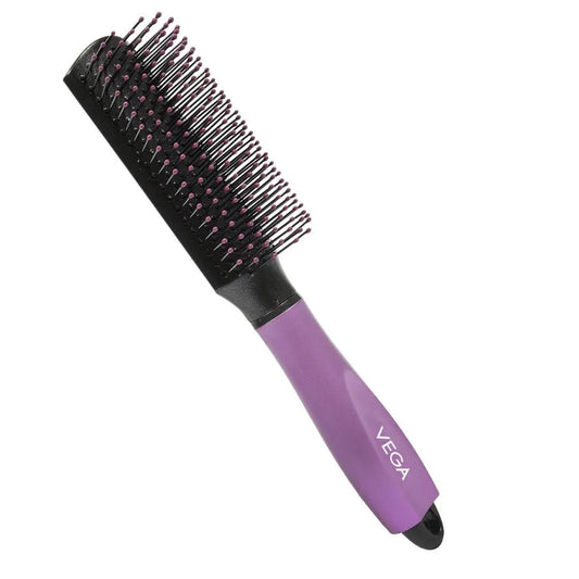 Vega Flat Hair Brush (India's No.1* Hair Brush Brand) With Cleaning Comb For Men and Women (E18 - FB) - Deals999