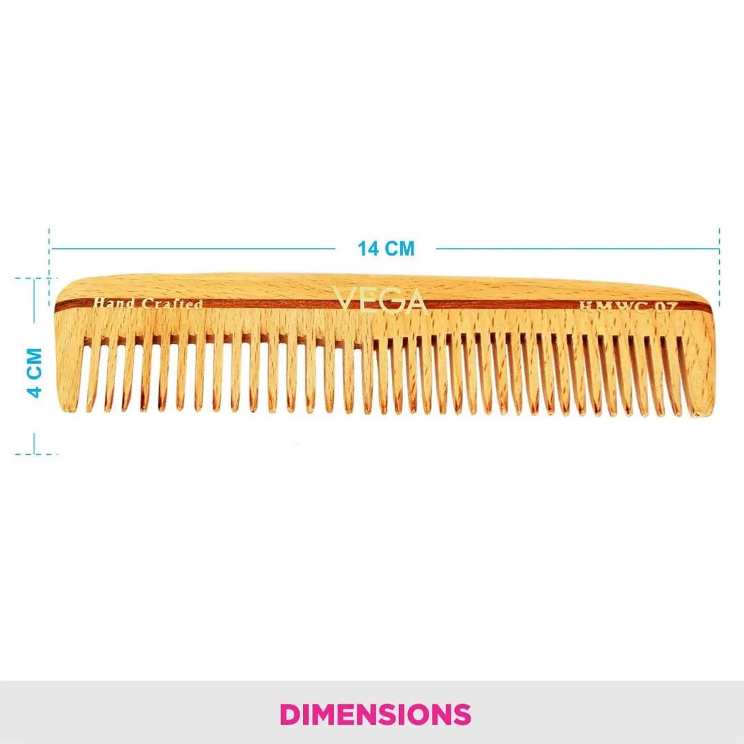 Vega Pocket Wooden Hair Comb,Handmade, (India's No.1* Hair Comb Brand) For Men and Women, (HMWC - 07) - Deals999