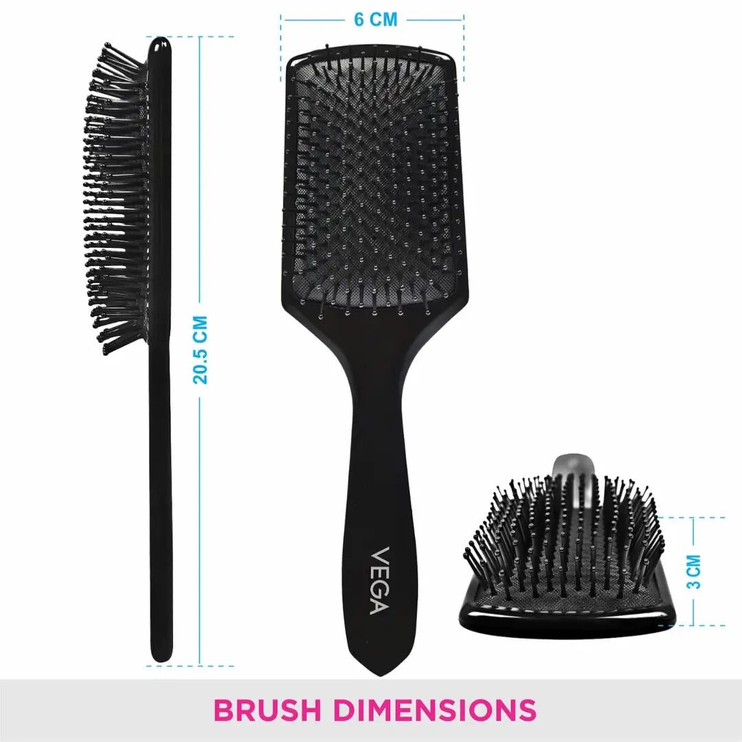 Vega Premium Collection Mini Paddle Hair Brush (India's No.1* Hair Brush Brand) for Men & Women, Black, (8586 M) - Deals999