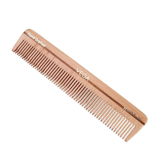 Vega Vega Natural Wooden Styling Comb, Wooden Color, 24 g - Deals999