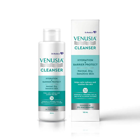 Venusia Hydrating & Barrier Protect Cleanser | With Ceramides, Hyaluronic Acid, Niacinamide, Pro-Vitamin B5  125ml