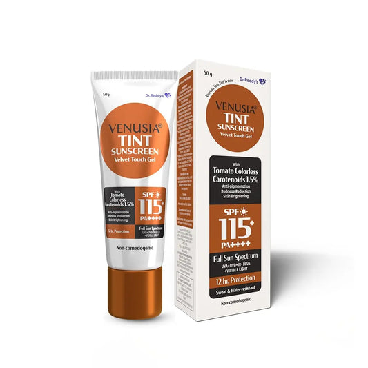 VENUSIA Dr. Reddy's Sun Tint SPF 115|India's First Sunscreen with the Highest SPF|Matte-finish|Full Spectrum 12-Hour Protection|Reduces Pigmentation|Zero White Cast|Hypoallergenic and Paraben-free|50g