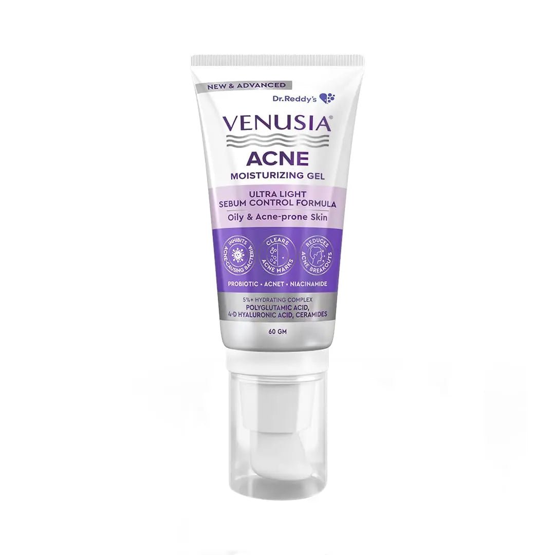 Venusia Dr. Reddy's Acne Moisturizing Gel for Oily & Acne Prone Skin | Ultra-light Sebum Control Formula 60g - Deals999
