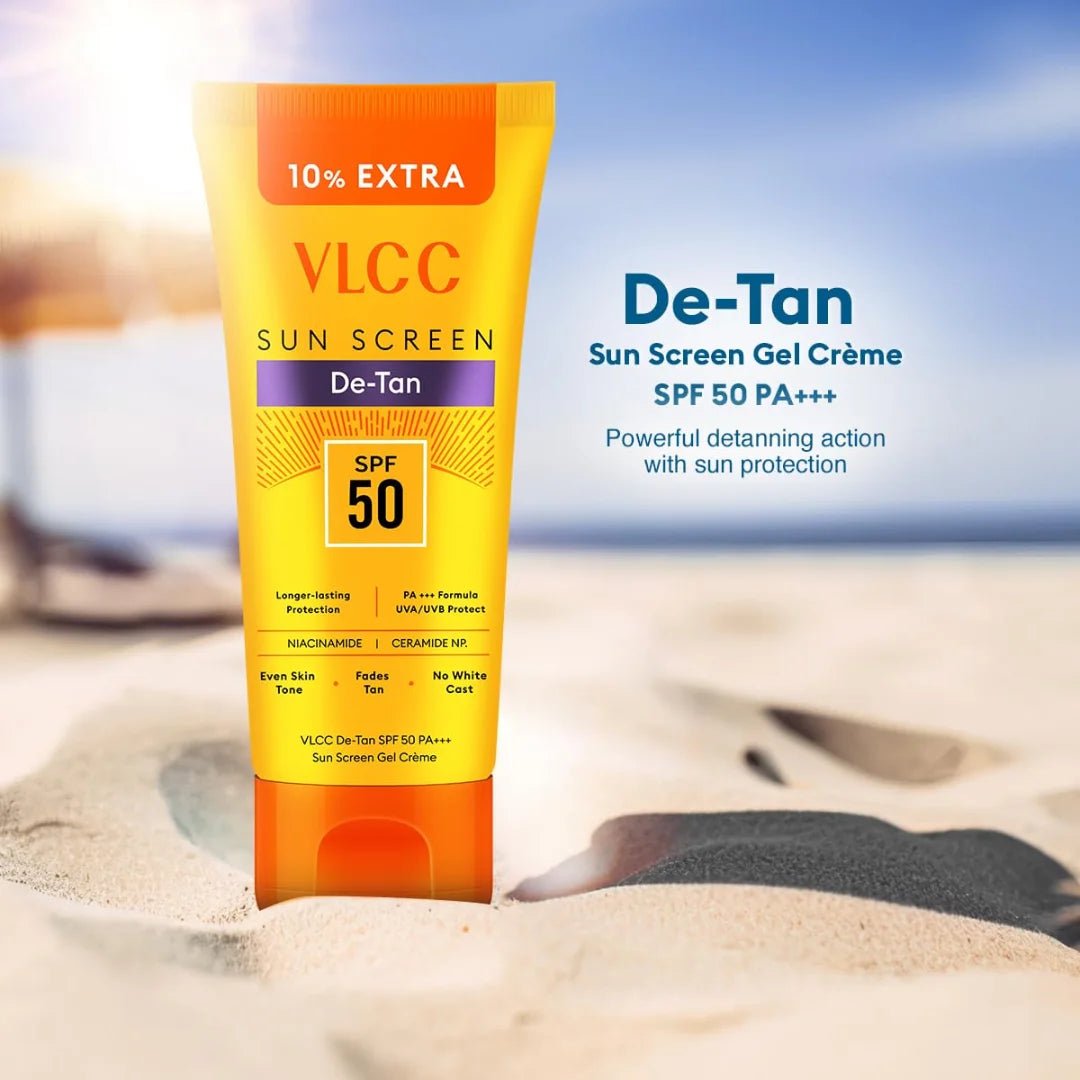 VLCC De - Tan SPF 50 PA+++ Sunscreen Gel Crème - 50g - Deals999