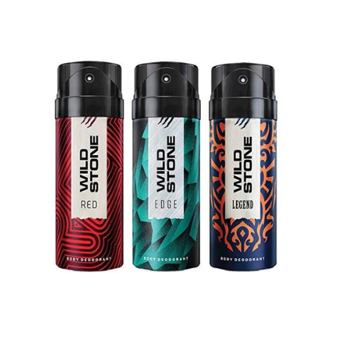 Wild Stone Red, Edge and Legend Deodorant For Men 150 ML Each (Pack Of 3)