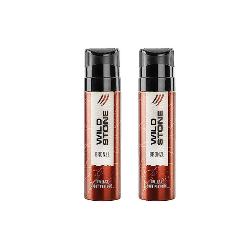 Wild Stone Bronze Perfume Body Spray No Gas Deo for Men Combo Pack of 2 (120ml each)