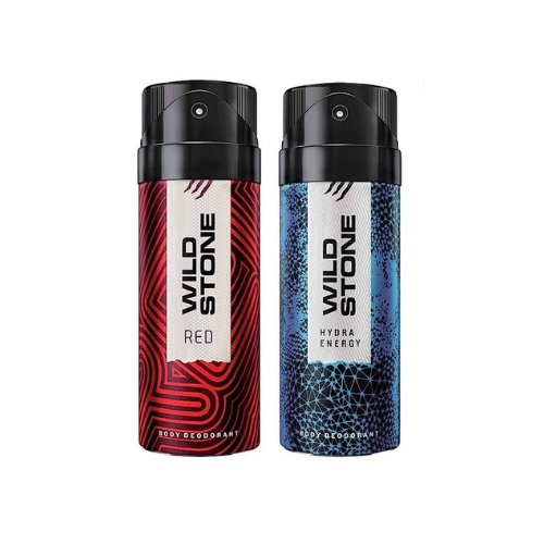 Wild Stone Mens Deodorant Red & Hydra Energy - 150ml (Pack of 2)