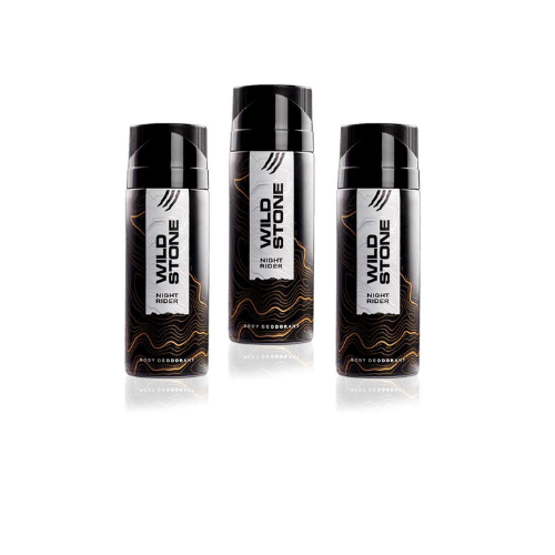 Wild Stone Night Rider Deodorants for Men -150ml (Pack of 3)