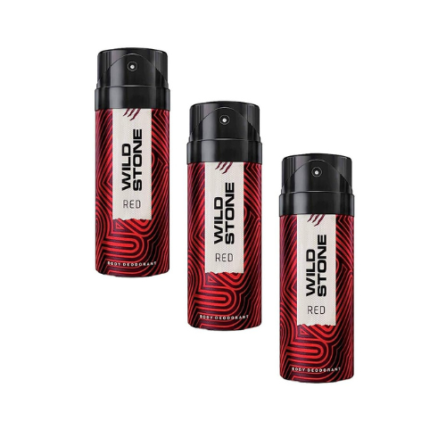 Wild Stone Red Long Lasting Deodorant for Men - 150ml (Pack of 3)