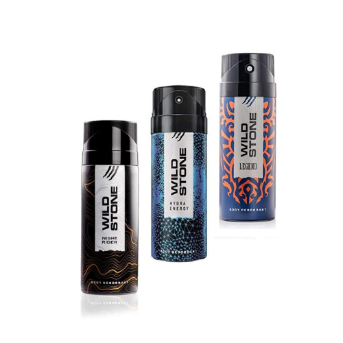 Wild Stone Night Rider, Hydra Energy & Legend Deodorant For Men  -150ml (Pack of 3)