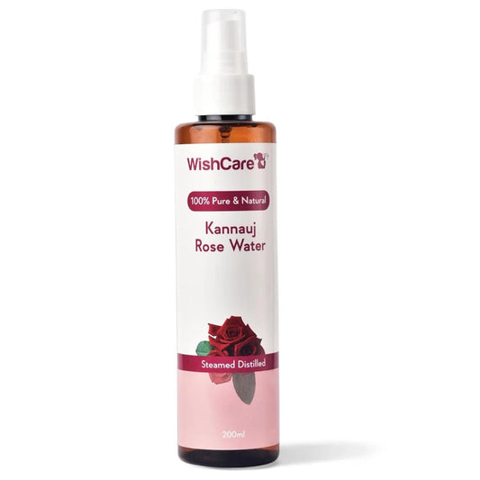 WishCare 100% Pure & Natural Rose Water For Face, Skin & Hair - Rose Water Toner for Glowing Skin - Free from Paraben & Alcohol 200ml - Deals999