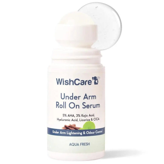 WishCare Underarm Roll On For Women & Men | Reduces Pigmentation, Brightens Skin & Prevents Body Odour | With AHA, Kojic Acid & Hyaluronic Acid | Long Lasting Aqua Fragrance | 50ml - Deals999