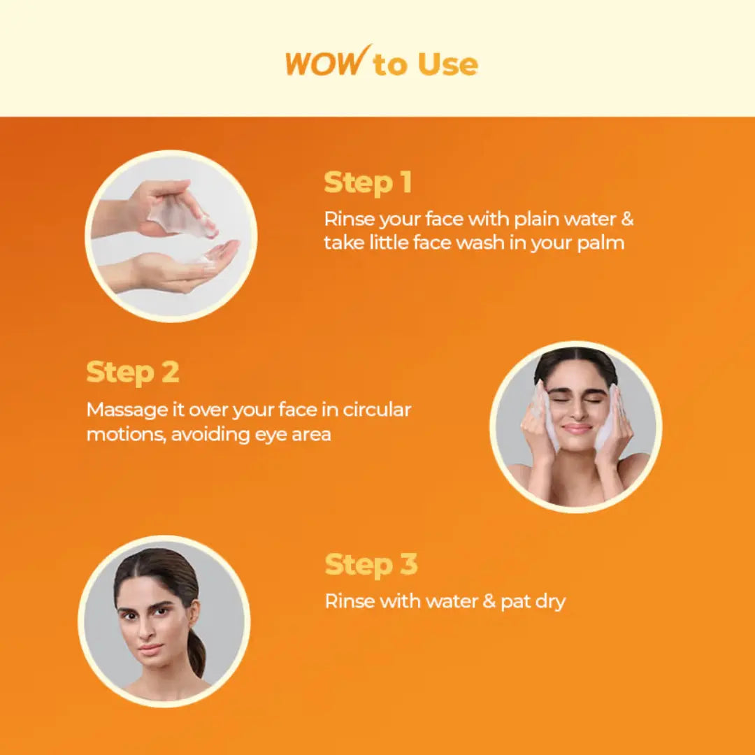 WOW Skin Science Vitamin C & Niacinamide Face Wash (100 ml).