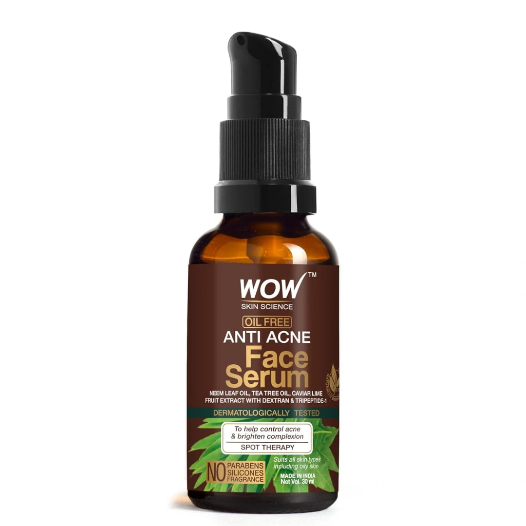 WOW Skin Science Anti Acne Face Serum | Natural Neem Leaf & Tea Tree Oil (30ml)