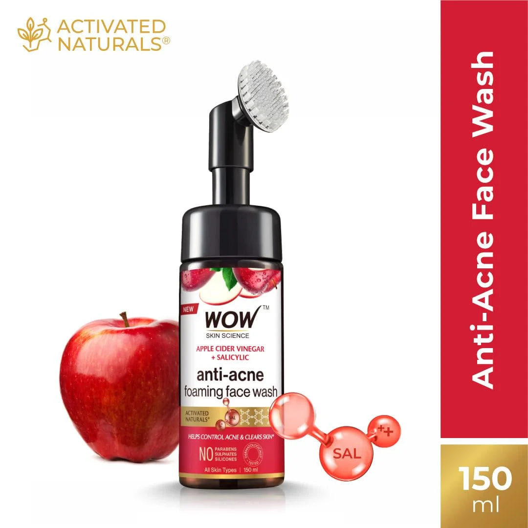 WOW Skin Science Apple Cider Vinegar Foaming Face Wash (150ml)