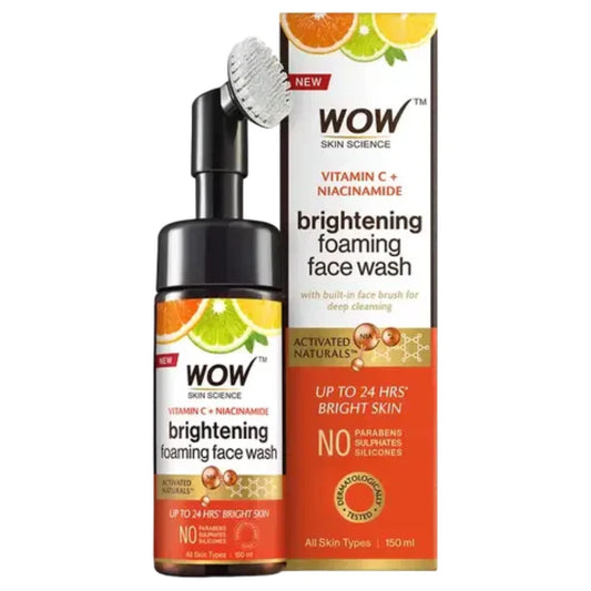 WOW Skin Science Brightening Vitamin C & Niacinamide Foaming Face Wash (150ml)