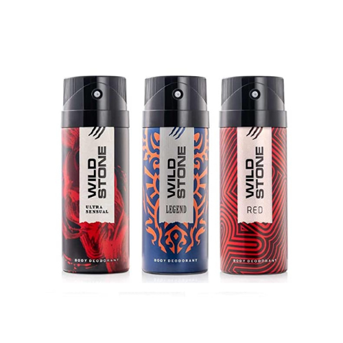Wild Stone Red Deodorants Body Spray for Men, Long Lasting Deo, Pack of 3 (150ml each)