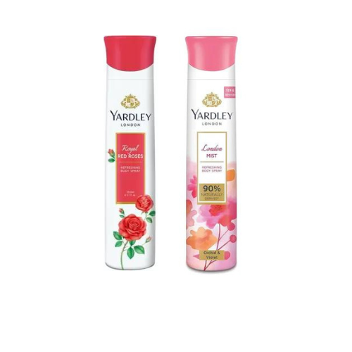 Yardley London Deodorant For Women Lomdon Mist and Red Rose Combo Pack 2 (150 ml)