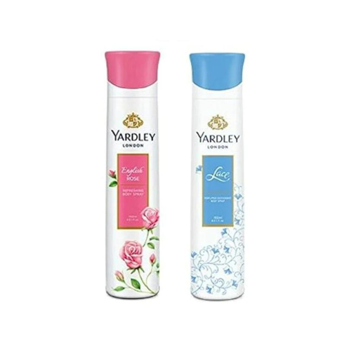 Yardley London Deodorant For Women English Rose and Lace Combo Pack 2 (150 ml)
