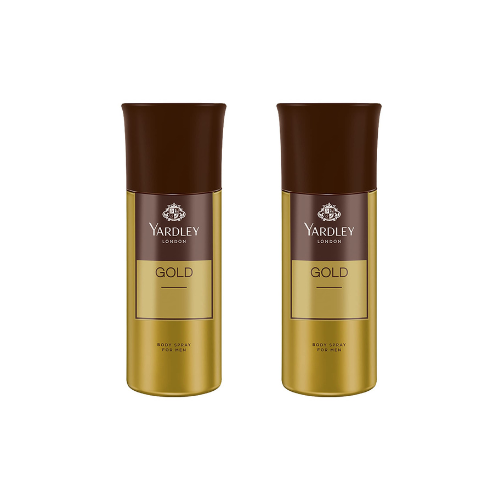 Yardley London Gold Body Spray - For Men & Women (300 ml, Pack of 2)