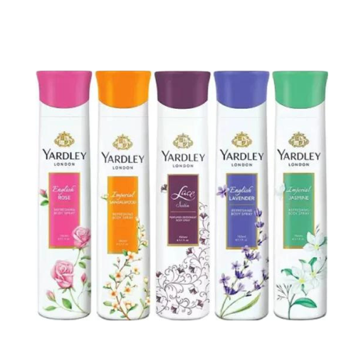 Yardley London Deo Perfume Body Spray - For Women (150 ml, Pack of 5)