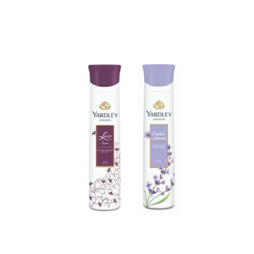 Yardley London Deodorant For Women English Lavender and Lace Satin Combo Pack 2 (150 ml)
