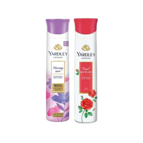 Yardley London Deodorant For Women Morning Dew and Red Rose Combo Pack 2 (150 ml)