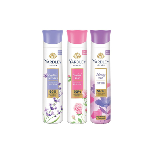 Yardley London English Lavender, english Rose, Morning Dew  Deodorant For Women 150-ML (Pack of 3)