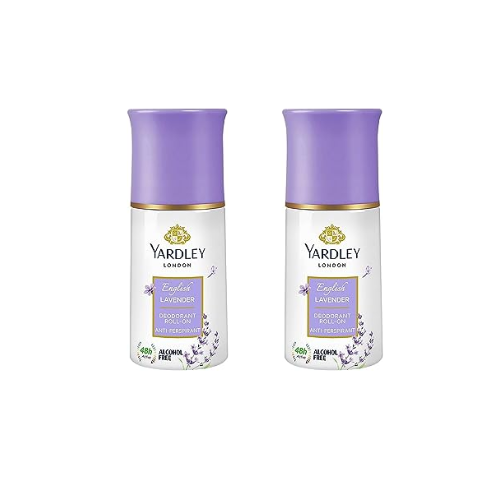 Yardley London English Lavender Deodorant Roll-on - For Men & Women (100 ml, Pack of 2)